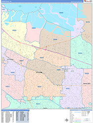 Sunnyvale Wall Map Color Cast Style 2026