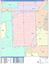 Taylor Wall Map Color Cast Style 2026