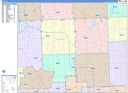 Troy Wall Map Color Cast Style 2026