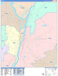 Troy Wall Map Color Cast Style 2026