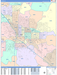 Tucson Wall Map Color Cast Style 2026