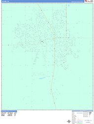 Tulare Wall Map Color Cast Style 2026