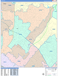 Tustin Wall Map Color Cast Style 2026