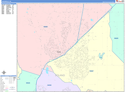 Vacaville Wall Map Color Cast Style 2026