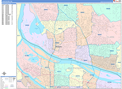 Vancouver Wall Map Color Cast Style 2026
