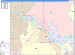 Waterloo Wall Map Color Cast Style 2026