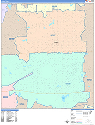 Wheaton Wall Map Color Cast Style 2026
