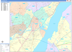 Wilmington Wall Map Color Cast Style 2024