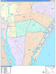 Wilmington Wall Map Color Cast Style 2026