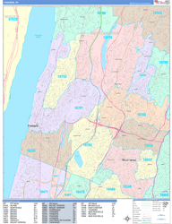 Yonkers Wall Map Color Cast Style 2024