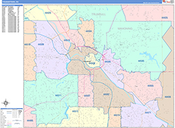 Youngstown Wall Map Color Cast Style 2026