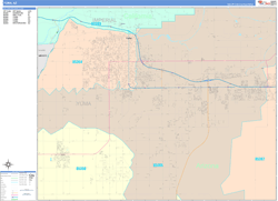 Yuma Wall Map Color Cast Style 2024