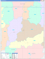 Adair ColorCast Wall Map