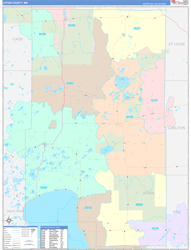 Aitkin Color Cast<br>Wall Map