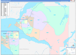 Anchorage Borough (County) ColorCast Wall Map