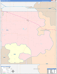 Armstrong County, TX Wall Map Color Cast Style 2026
