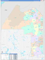 Aroostook Color Cast<br>Wall Map