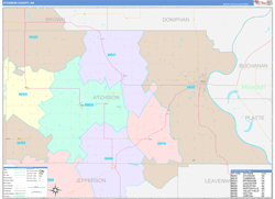 Atchison ColorCast Wall Map