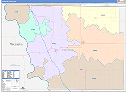 Atchison County, MO Wall Map Color Cast Style 2026