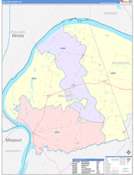Ballard County, KY Wall Map Color Cast Style 2026