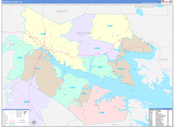 Beaufort ColorCast Wall Map