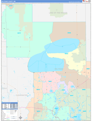 Beltrami County, MN Wall Map Color Cast Style 2024