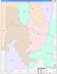 Blaine County, MT Wall Map Color Cast Style 2026