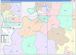 Buchanan County, MO Wall Map Color Cast Style 2026