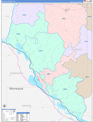 Buffalo County, WI Wall Map Color Cast Style 2026