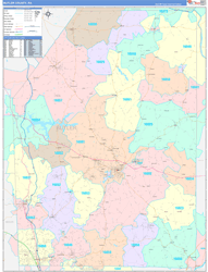 Butler County, PA Wall Map Color Cast Style 2024