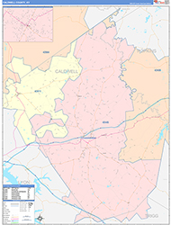 Caldwell County, KY Wall Map Color Cast Style 2026