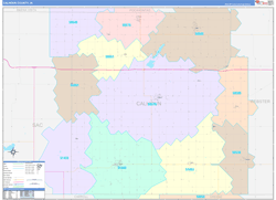 Calhoun County, IA Wall Map Color Cast Style 2024
