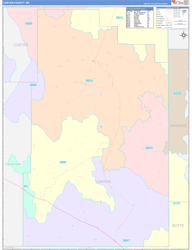 Carter County, MT Wall Map Color Cast Style 2024