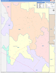 Carter County, MT Wall Map Color Cast Style 2026