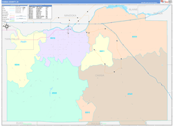 Cassia County, ID Wall Map Color Cast Style 2023