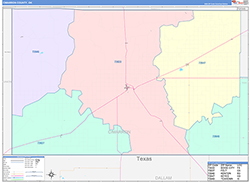 Cimarron County, OK Wall Map Color Cast Style 2026