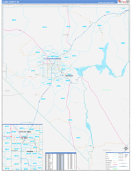 Clark County, NV Wall Map Color Cast Style 2024