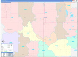 Clay County, IA Zip Code Map