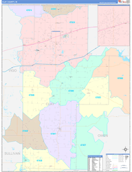 Clay County, IN Zip Code Map