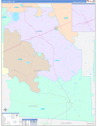 Clinch County, GA Zip Code Map