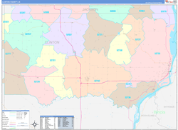 Clinton County, IA Zip Code Map