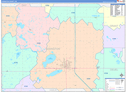 Codington County, SD Wall Map Color Cast Style 2026
