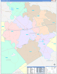 Colorado County, TX Zip Code Map