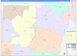 Colquitt County, GA Zip Code Map