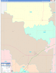 Craig County, OK Wall Map Color Cast Style 2024