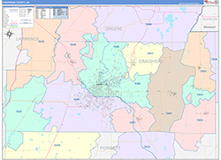 Craighead County, AR Wall Map Color Cast Style 2026