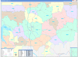 Crawford County, PA Wall Map Color Cast Style 2024