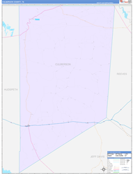 Culberson County, TX Wall Map Color Cast Style 2024