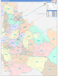 Dekalb Color Cast<br>Wall Map