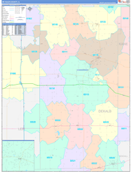 Dekalb Color Cast<br>Wall Map